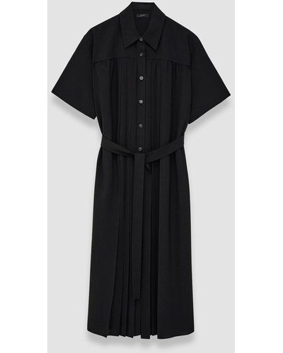 JOSEPH Airy Plissé Arcade Dress - Black