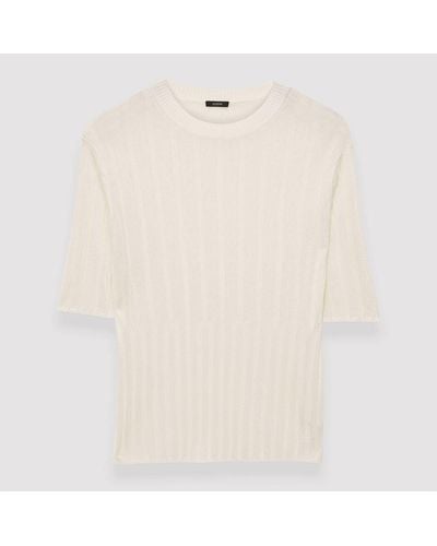 JOSEPH Crisp Rayon Knitted T-shirt - White