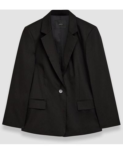 JOSEPH Light Cotton Sateen Joaquim Jacket - Black