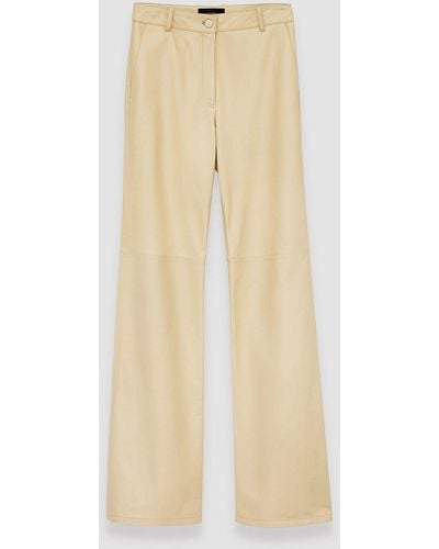 JOSEPH Nappa Leather Tessier Trousers - Natural