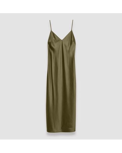 JOSEPH Silk Satin Clea Dress - Green