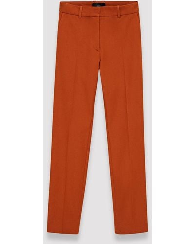 JOSEPH Gabardine Stretch Coleman Trousers - Orange