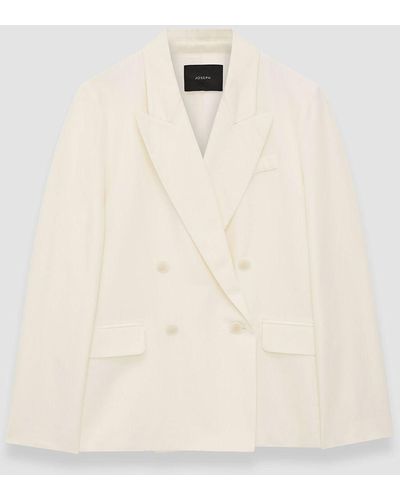 JOSEPH Soft Cotton Silk Jaden Jacket - Natural