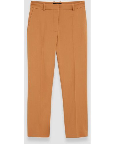 JOSEPH Tailoring Wool Stretch Coleman Trousers - Orange
