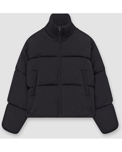 JOSEPH Soft Wool Puffer Jacket - Black