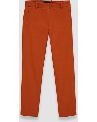 JOSEPH Gabardine Stretch New Eliston Trousers - Orange