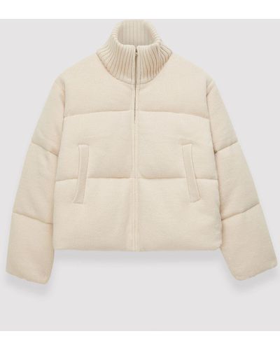 JOSEPH Soft Wool Puffer Jacket - Natural
