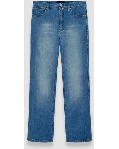 JOSEPH Denim Stretch Duke Trousers - Blue