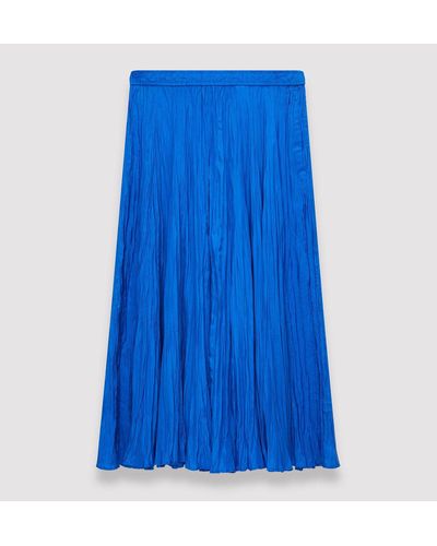 JOSEPH Silk Habotai Sully Skirt - Blue