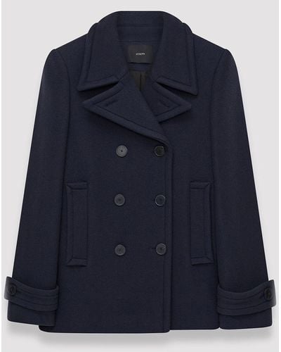 JOSEPH Wool Aylward Coat - Blue