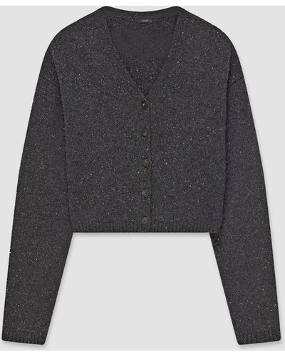 JOSEPH Tweed Knit Cardigan - Grey