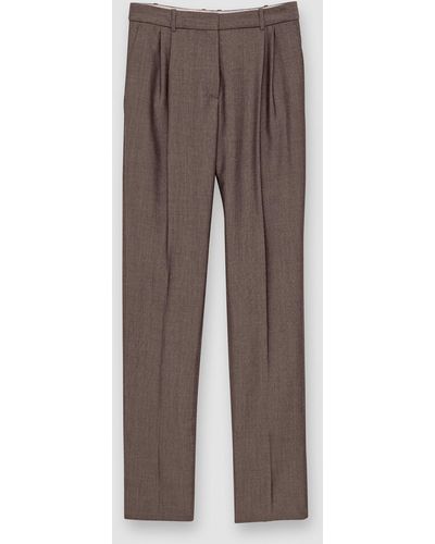 JOSEPH Tailoring Wool Turnchapel Trousers - Brown