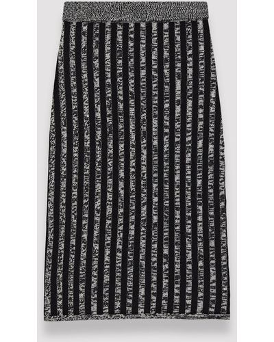 JOSEPH Stripes Animation Skirt - Black