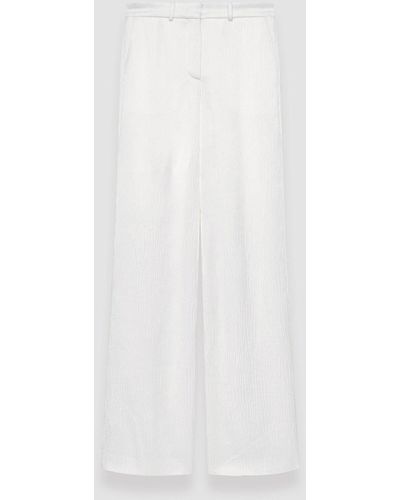 JOSEPH Textured Viscose Morissey Trousers - White