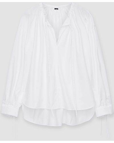 JOSEPH Poplin Berriman Blouse - White