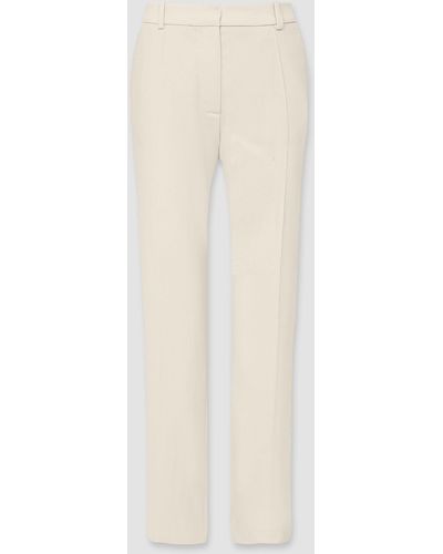 JOSEPH Tailoring Wool Stretch Coleman Trousers - White