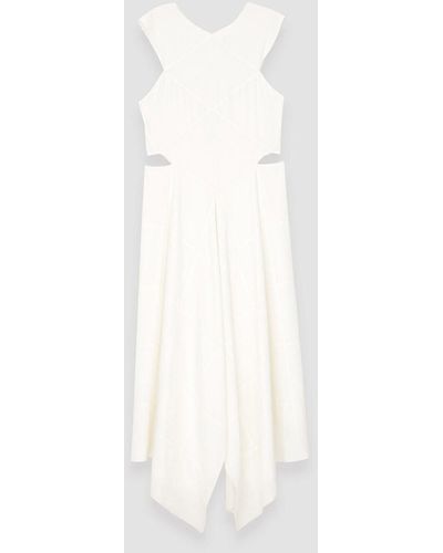 JOSEPH Silky Vichy Danube Dress - White