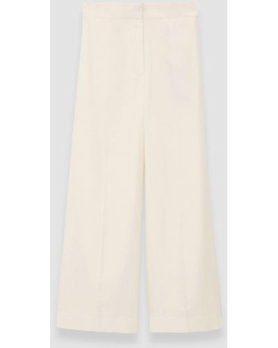 JOSEPH Soft Cotton Silk Thurlow Trousers - White