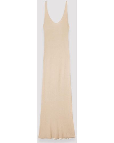 JOSEPH Plated Knit Dress - White