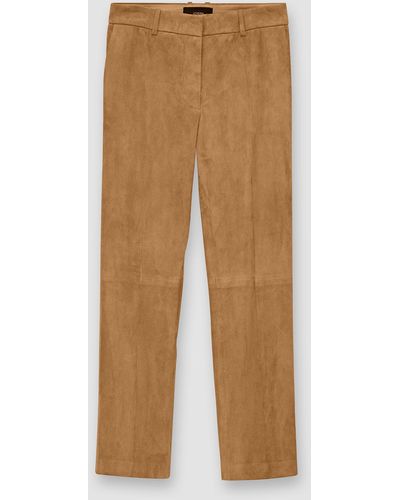 JOSEPH Pantalon Coleman en daim stretch - Neutre