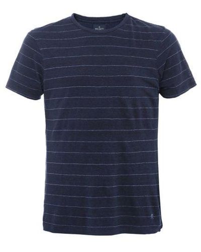Hackett Linen Striped T-shirt - Blue
