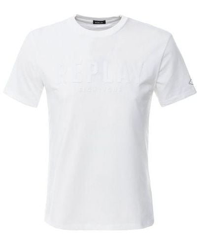 Replay Logo Print T-shirt - White