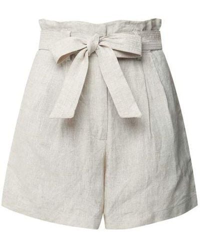 Scarlett Poppies The Linen High-waisted Shorts - Natural