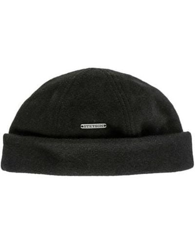 Stetson Wool Cashmere Docker Hat - Black