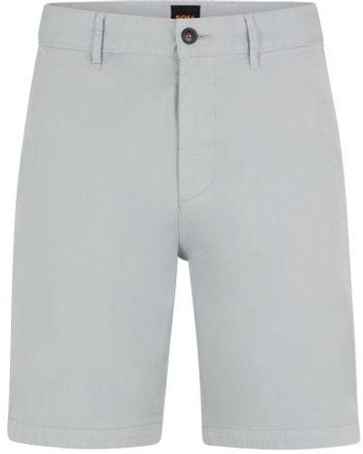 BOSS Slim Fit Chino Shorts - Grey
