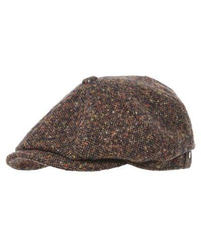 Stetson Donegal Tweed Hatteras Cap - Brown