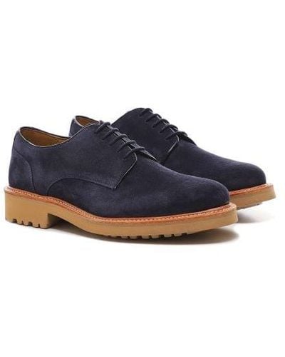 Oliver Sweeney Suede Clipstone Derby Shoes - Blue