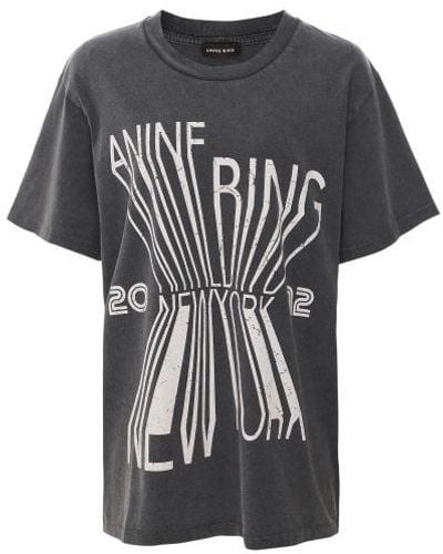 Anine Bing Colby New York T-shirt - Black
