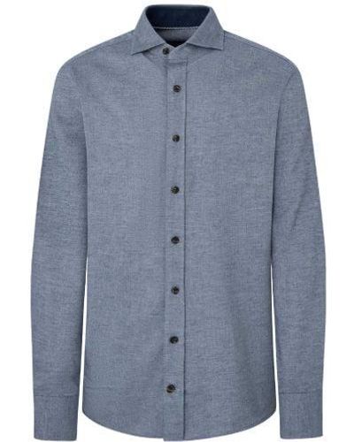 Hackett Cotton Flannel Shirt - Blue