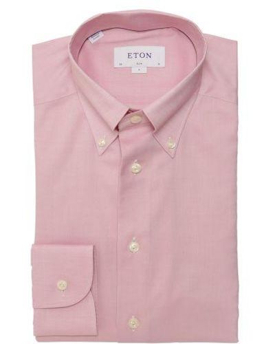 Eton Slim Fit Oxford Shirt - Pink