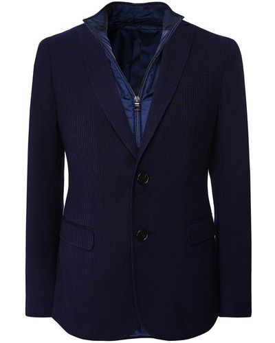 Pal Zileri Wool Blend Bib Jacket - Blue