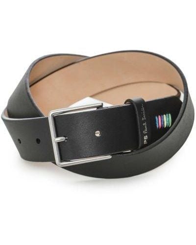 Paul Smith Leather Colour Stitch Belt - Brown