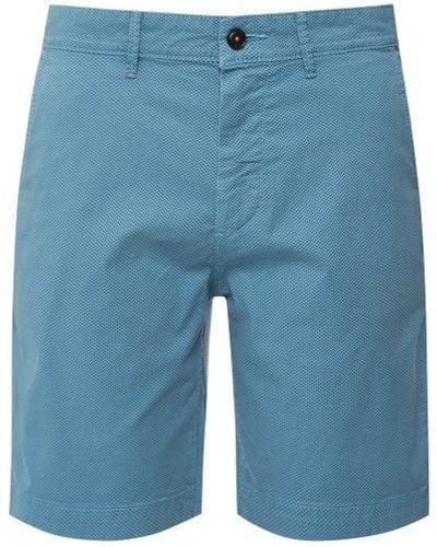 BOSS Slim Fit Printed Chino Shorts - Blue
