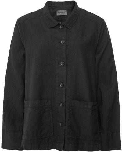 Oska Cotton-linen Casual Jacket - Black