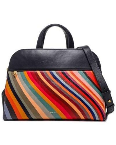 Paul Smith Swirl Leather Bowling Bag - Red