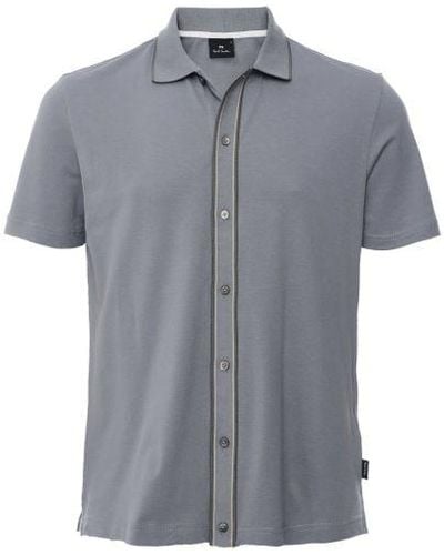 Paul Smith Short Sleeve Pique Shirt - Grey