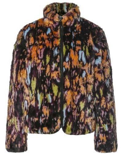 Paul Smith Reversible Faux Fur Coat - Multicolour