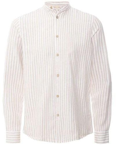 Sseinse Linen Cotton Striped Shirt - White