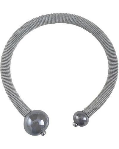 Christina Brampti Silk Cord Bead Necklace - Metallic