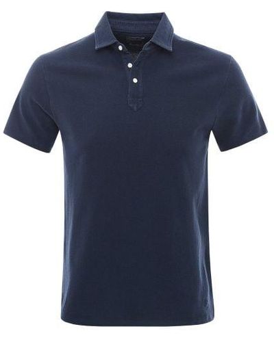 Hackett Classic Fit Pique Polo Shirt - Blue