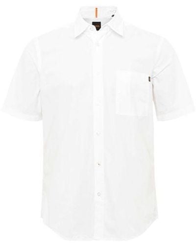 BOSS Short Sleeve Relegant_6 Shirt - White