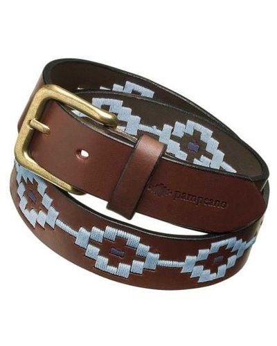 Pampeano Leather Dinastia Polo Belt - Metallic