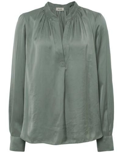 Zadig & Voltaire Tink Satin Blouse - Green