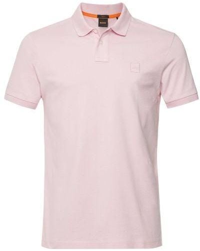 BOSS Slim Fit Passenger Polo Shirt - Pink