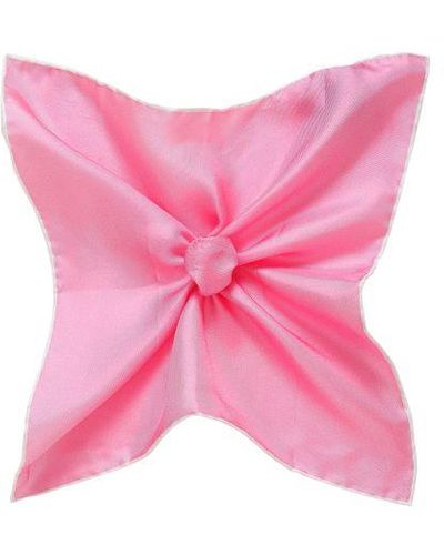Amanda Christensen Silk Twill Pocket Square - Pink