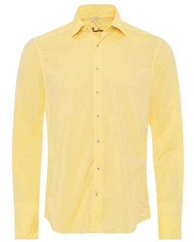 Stenströms Slimline Cotton Shirt - Yellow